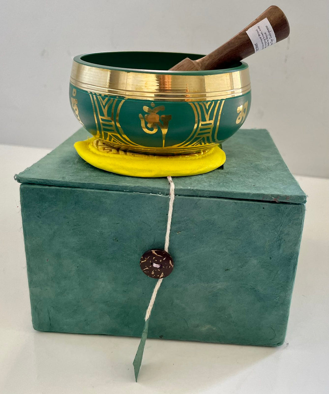Singing bowl-9 cm-Teal-Gift Set