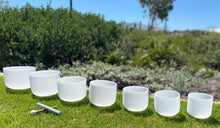 Load image into Gallery viewer, Set of 7 Chakra Crystal Singing Bowls for Sound Therapy
