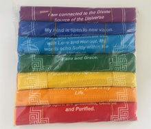 Load image into Gallery viewer, 7 Chakra Prayer Flag-Pack of 7-Cotton
