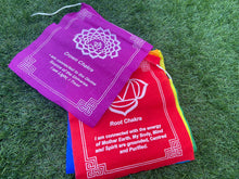 Load image into Gallery viewer, 7 Chakra Prayer Flag-Pack of 7-Cotton
