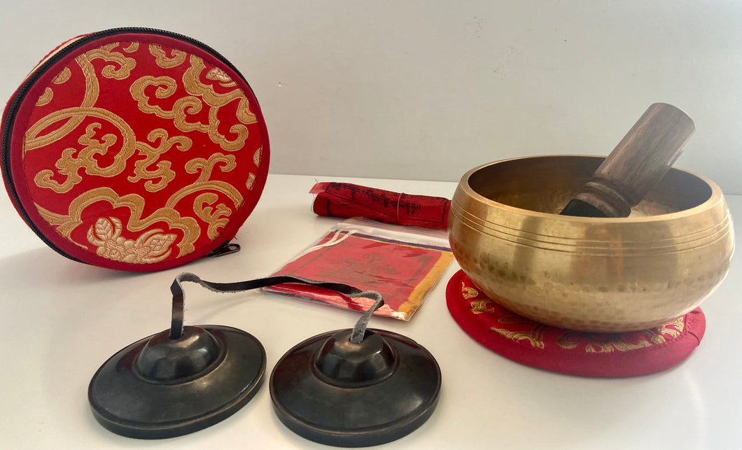 Singing bowls Tingsha bells Cymbals Bundle pack Gift Set