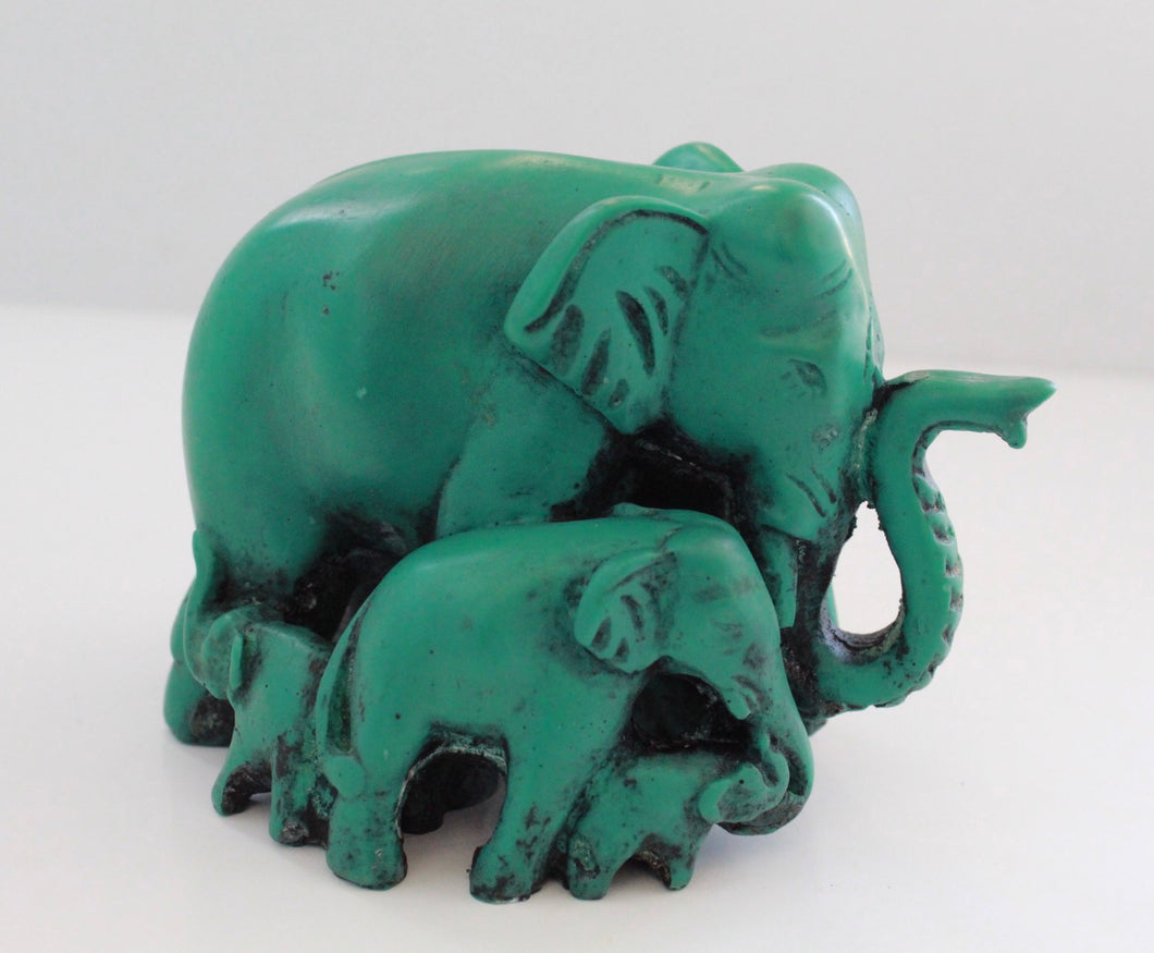 7 Lucky Elephant Family-Resin Statue