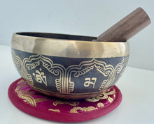 Load image into Gallery viewer, Singing Bowl-15 cm-Handmade-Om-Chakra Healing bowl

