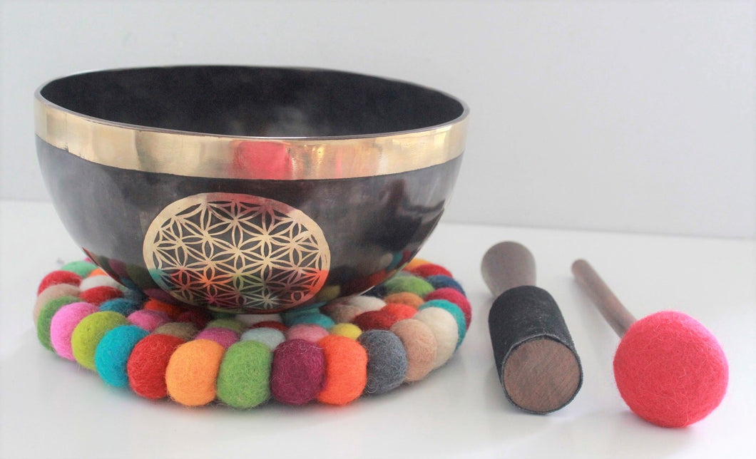 Singing Bowl-Handmade-20 cm-Healing bowl Gift Set