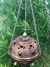 Load image into Gallery viewer, Incense Burner-Copper-Eight Auspicious Symbols-Astamangala Crafted
