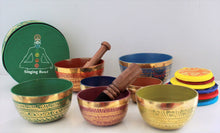 Load image into Gallery viewer, tibetan singing bowl chakra set

