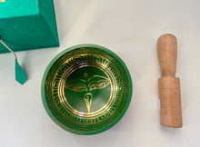 Load image into Gallery viewer, Singing Bowl-Gift Set-Green-9 cm
