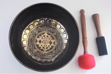 Load image into Gallery viewer, Singing Bowl-23 cm-Handmade-Shri Yantra
