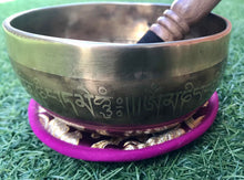 Load image into Gallery viewer, Singing Bowl-Handmade-Etched-Om Mani Padme Hum
