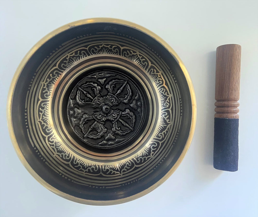 Singing bowl-Gift Set-Double Dorje Carved