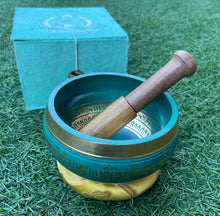 Load image into Gallery viewer, Singing bowl-Gift Set-Teal-10 cm
